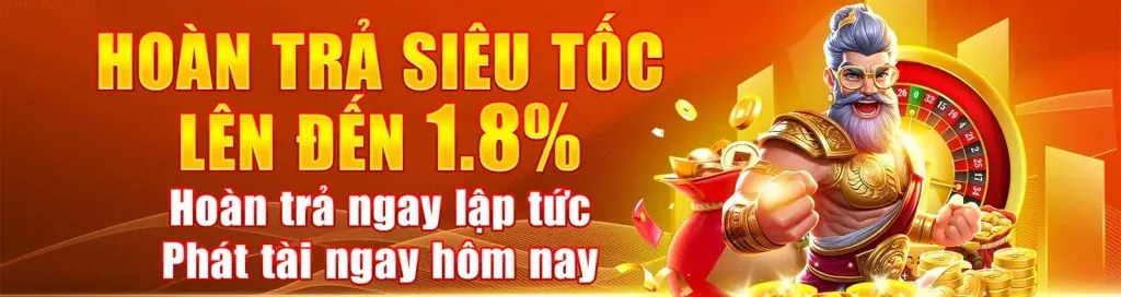 Banner chương trình hoàn trả hàng ngày/tuần tại 55VIN